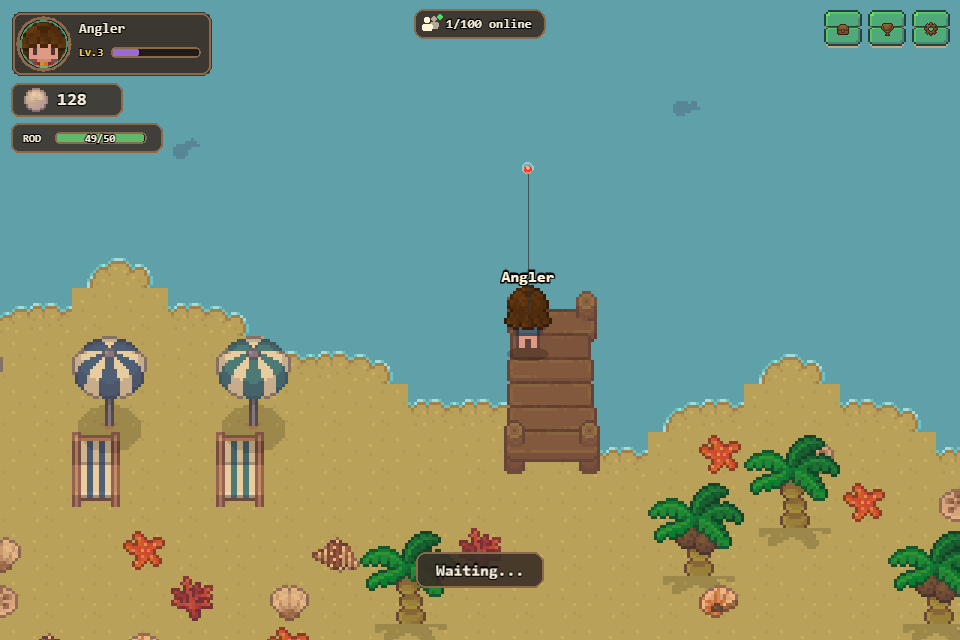 Fishao gameplay, casting from the dock